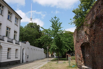 Waisenstraße mit Stadtmauer in Berlin
