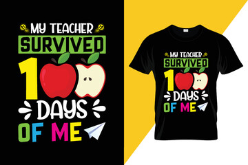 100 Days Of School T-shirt Design 