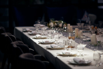 wedding reception at night