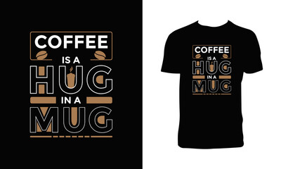 Coffee Calligraphic T Shirt Design 