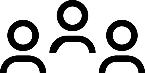 Business teamwork, people group line icon