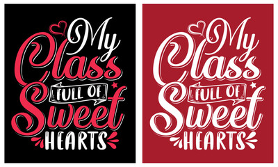 Valentine's day love mom girls typography t-shirts design