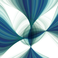 Abstract blue green color swirl on white background