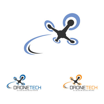 Drone design related to drone service company logo. Illustration design of drone