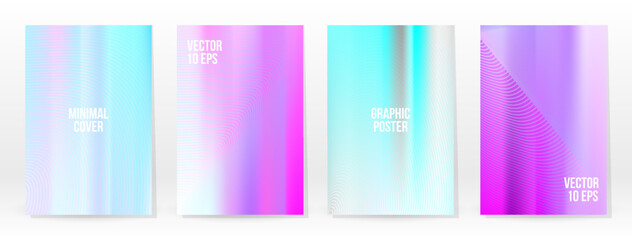 Holographic Poster Set Iridescent Technology Cover