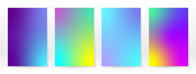 Naklejka premium Minimal Poster. Pastel Soft. Rainbow Gradient Set.
