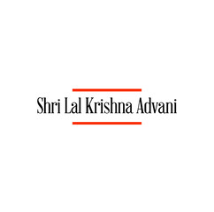Lal Krishna Advani (Indian politician name) typography.