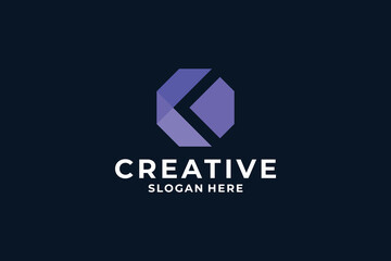 Abstract letter O logo design combine with creative concept.