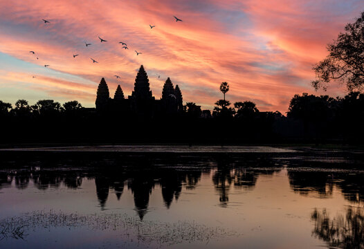 archaeological site at sunrise