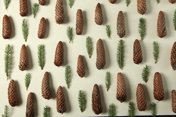 Merry Christmas and Happy New Year. A New Year's background with New Year decorations. New Year's card.