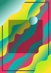 Abstract gradient textured waves background