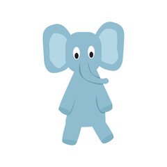 Cute elephant. It can be used for printing on T-shirts, children's clothing design, invitation card for a children's holiday. Vector cartoon illustration.