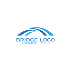simple minimalist Bridge logo vector icon illustration design template