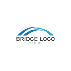 simple minimalist Bridge logo vector icon illustration design template