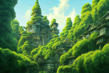 city in the deep forest