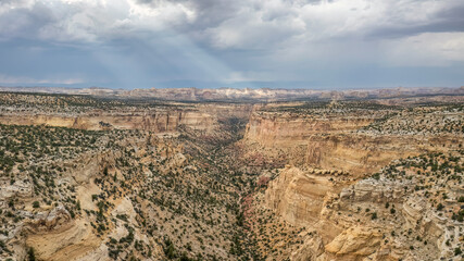Interstate Highway 70 in Utah at the Chimney Rock Viewpoint 