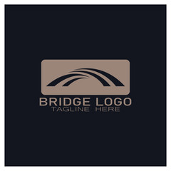simple minimalist Bridge logo vector icon illustration design template