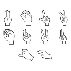 Fototapeta premium hand icon set