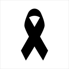 Awareness ribbon icon. Breast cancer, AIDS ribbon day. Support and solidarity concept. Vector illustration on white background.