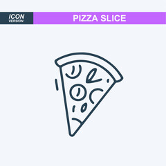 pizza slice icon vector sign symbol
