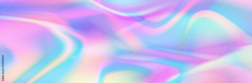 Poster horizontal abstract pastel holographic texture design for pattern and background.