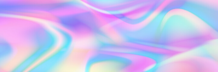 horizontal abstract pastel holographic texture design for pattern and background.