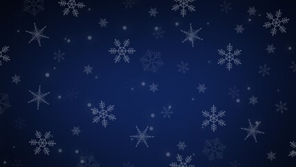 Fototapeta na wymiar Abstract Christmas Backgrounds with snowflake on dark backgrounds , in Christmas Holiday , illustration wallpaper