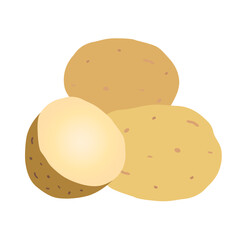 じゃがいもとその断面
