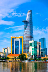 Buildings in the central area of Ho Chi Minh City, along the Saigon River. The symbol of modernity...