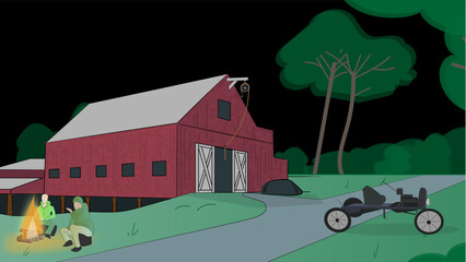 Red Barn Scene
