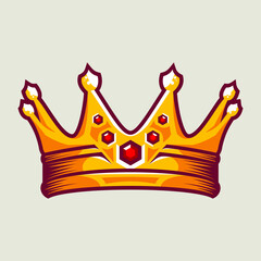 Gold 13 crown design vector illustration
