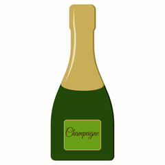 glass bottle of champagne