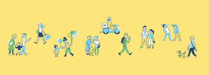 老若男女　さまざまな人々