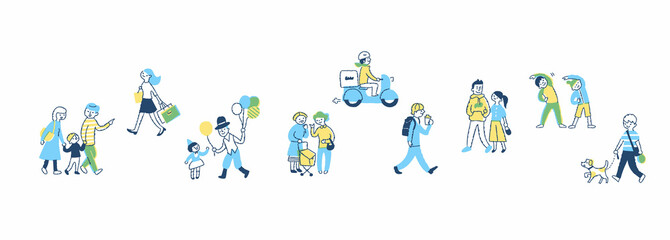 老若男女　さまざまな人々