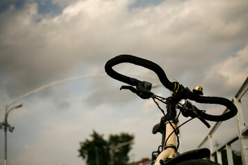 Bike handlebar on the street