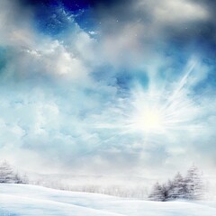 Snow sky background High quality illustration.