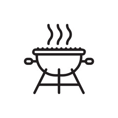 bbq grill icon vector sign symbol