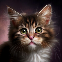 Fototapeta premium Maine coon. Portrait of a maine coon kitten. Cat portrait