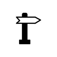 Road sign icon flat style trendy