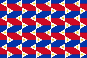 Geometric pattern in the colors of the national flag of Philippines. The colors of Philippines.