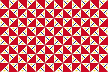 Geometric pattern in the colors of the national flag of Philippines. The colors of Philippines.