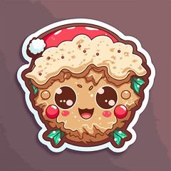 Christmas cookie sticker, xmas cookies stickers pack. Winter collection