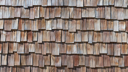 many small wooden boards with multicolored texture as a natural background