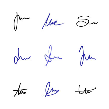 Handwriting signature set