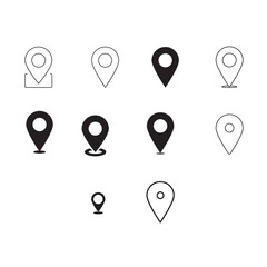 simple set of location icon.