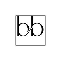 BB brand service typography icon. BB monogram.