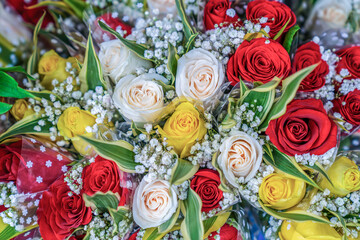 Colorful rose bouquet