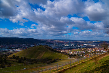 view of the valley and city