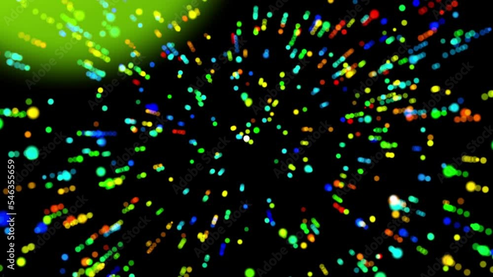 Poster abstract cosmic dust in the rays of the sun, in a weightless space. shiny background in slow motion.