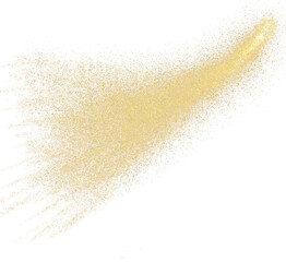 Gold glitter hand-drawn comet